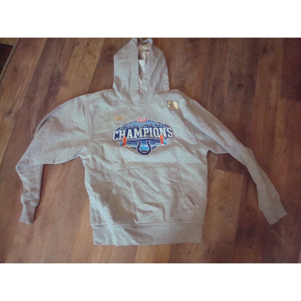 YOUTH MEDIUM INDIANAPOLIS COLTS HOODIE   T-SHIRT SHIRT ‎ DEADSTOCK  VINTAGE ST1